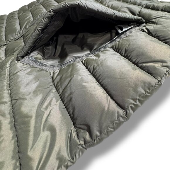 Guess Green Full Zip Hooded Light Puffer Vest Women Pockets 90s Atheleisure - Picture 9 of 9